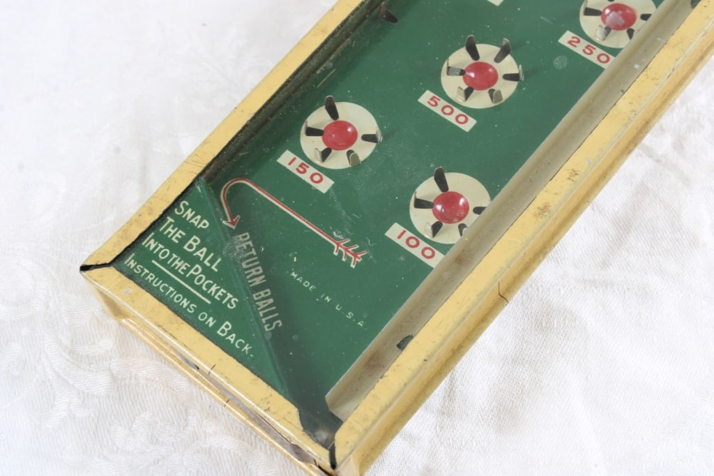 Midget Bagatelle Pinball Game with Instructions - 6