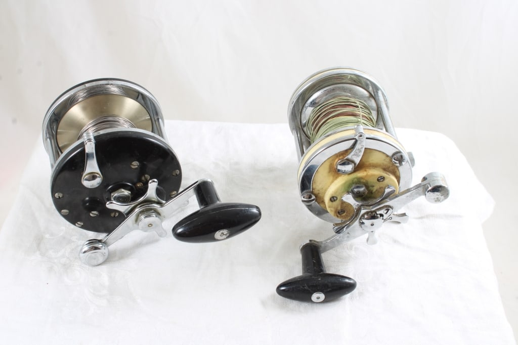 Garcia Mitchell 600A, J A Coxe 625 Fishing Reels (1 of 10)
