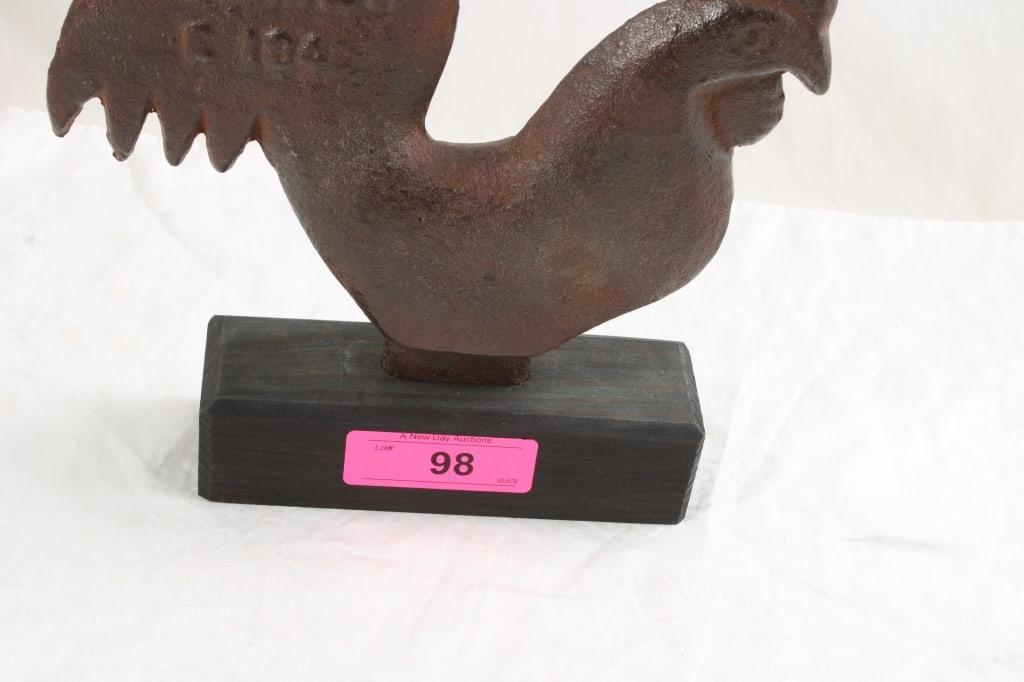 Cast Iron Rooster Windmill Weight Hummer E184 - 4