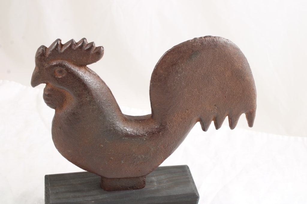 Cast Iron Rooster Windmill Weight Hummer E184 - 6