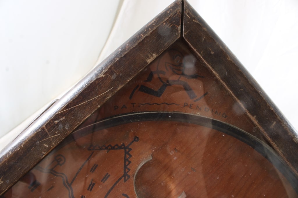 Antique Wood BUMPTY Table Top Pinball Game - 12