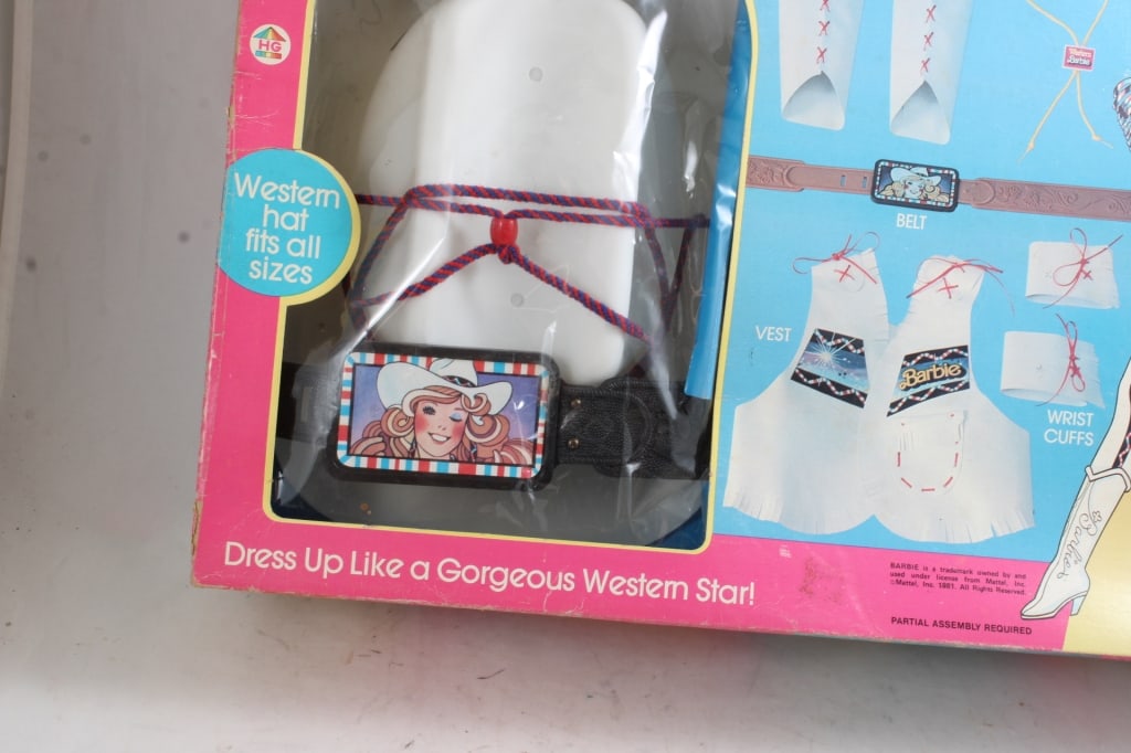 Western Barbie Dress Up Set in Original Box - 3