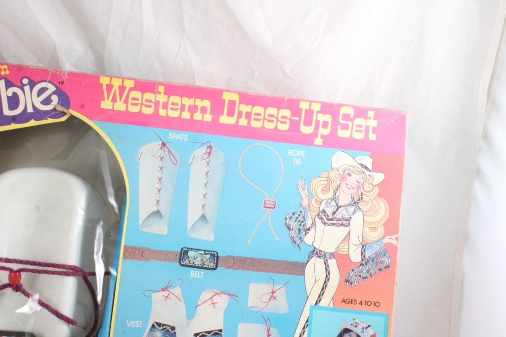 Western Barbie Dress Up Set in Original Box - 5