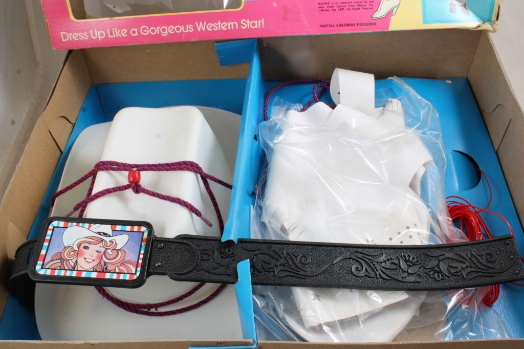 Western Barbie Dress Up Set in Original Box - 6