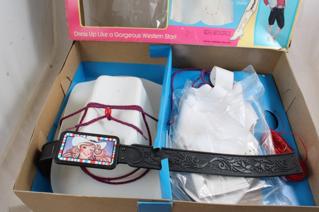 Western Barbie Dress Up Set in Original Box - 7