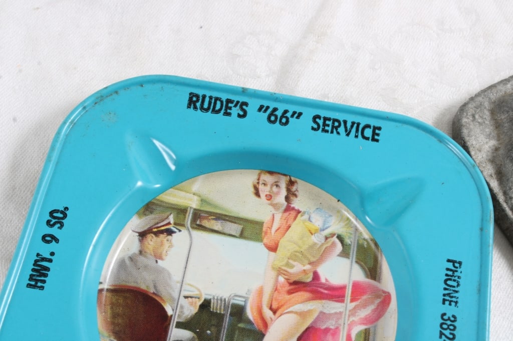 4 Risque Collectible Plaque, Coin, Ashtray, Opener - 5