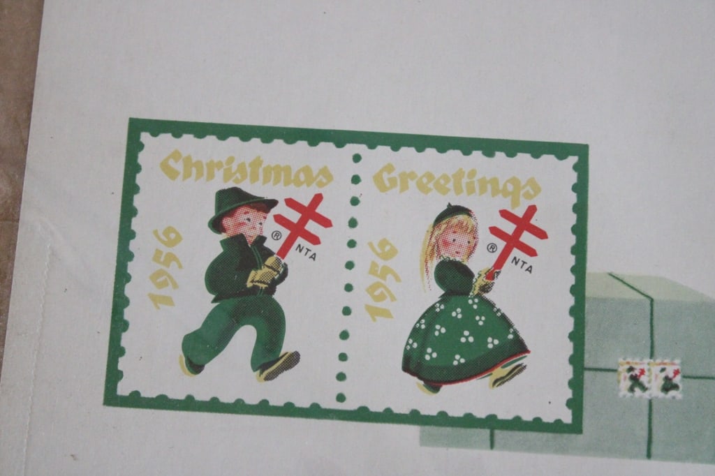 5 Mid-Century Christmas Seal Advertising Posters - 11