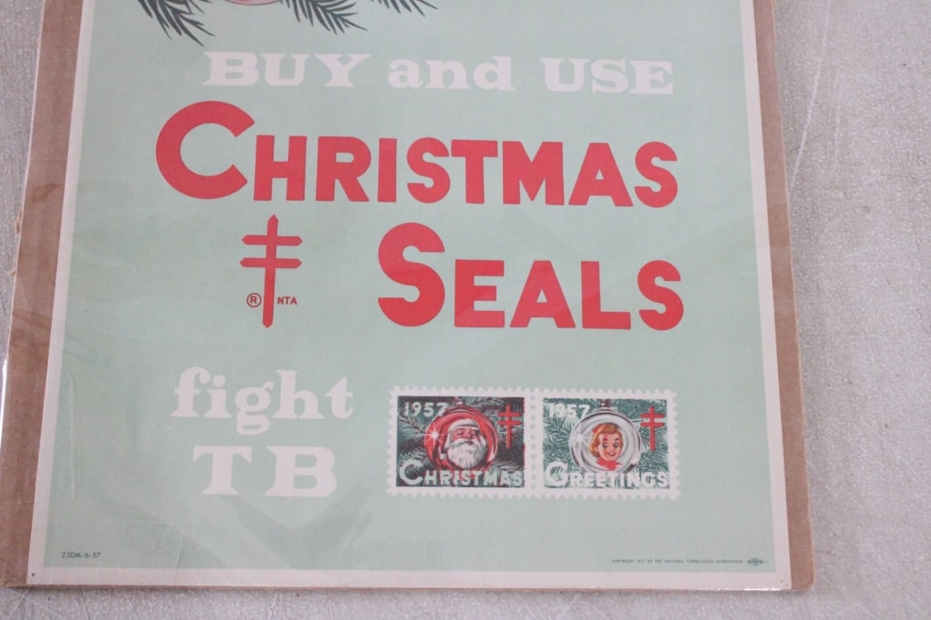 5 Mid-Century Christmas Seal Advertising Posters - 14