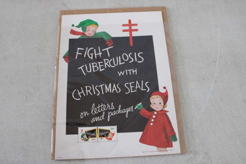5 Mid-Century Christmas Seal Advertising Posters - 16