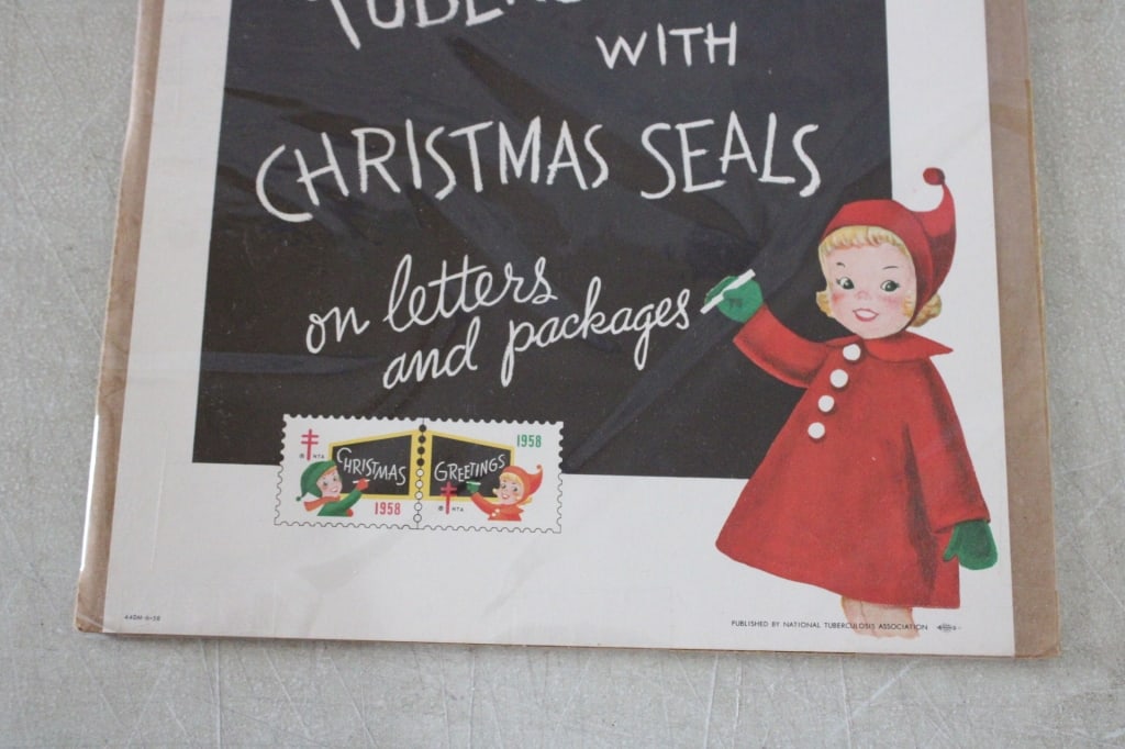 5 Mid-Century Christmas Seal Advertising Posters - 18