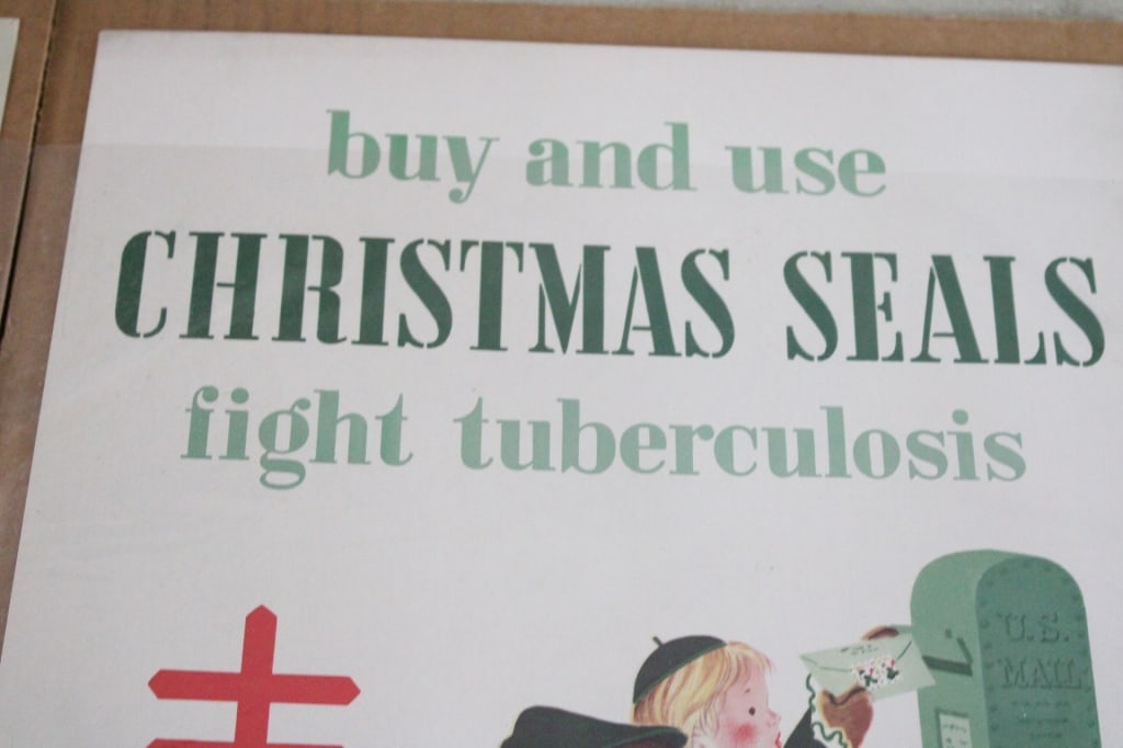 5 Mid-Century Christmas Seal Advertising Posters - 8
