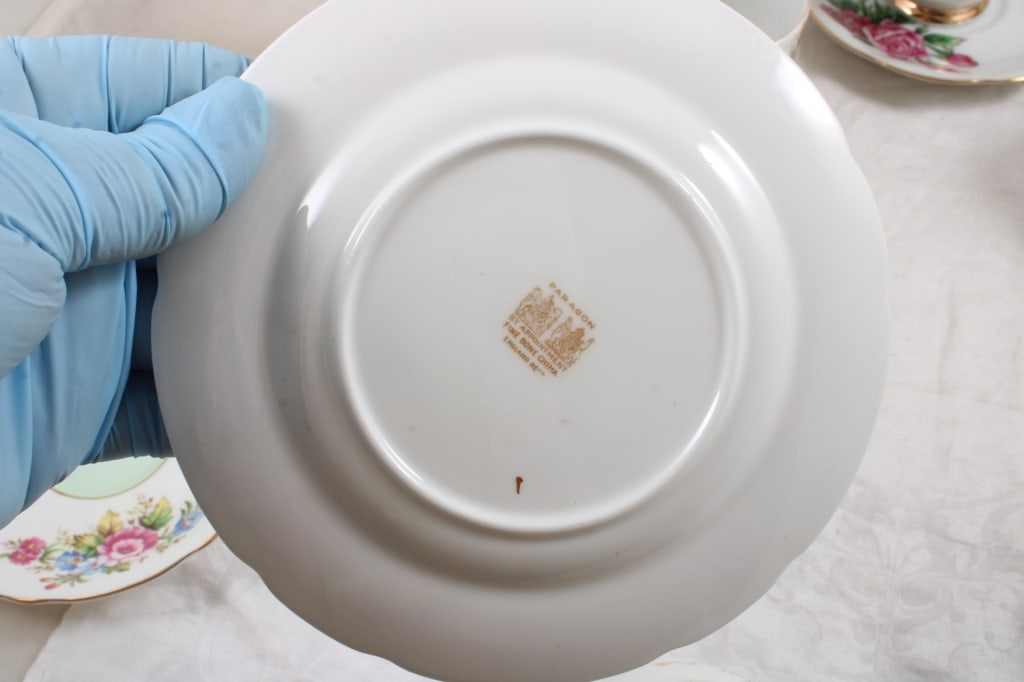 England Queen Teacup Sets, Cream, Sugar, Lefton - 7