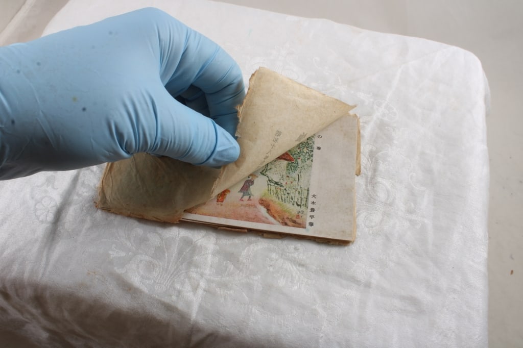 4 WW2 Japanese Woodblock Print Postcards - 11