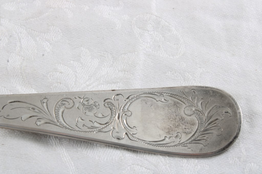 Antique Sterling Silver Serving Spoon 62 Grams - 2