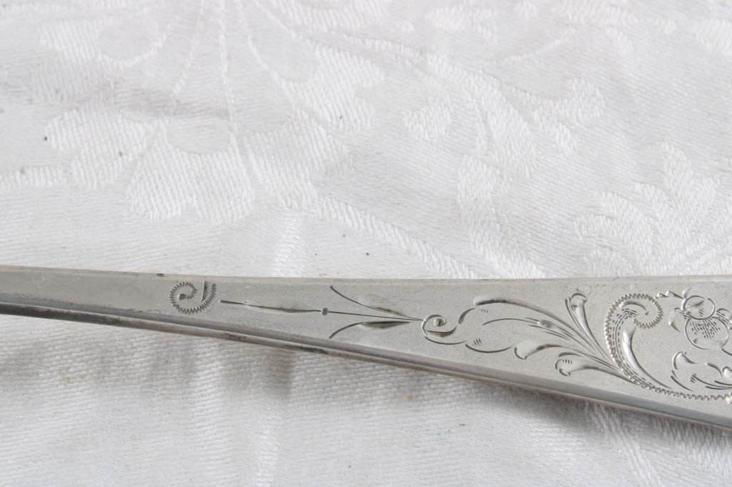 Antique Sterling Silver Serving Spoon 62 Grams - 3