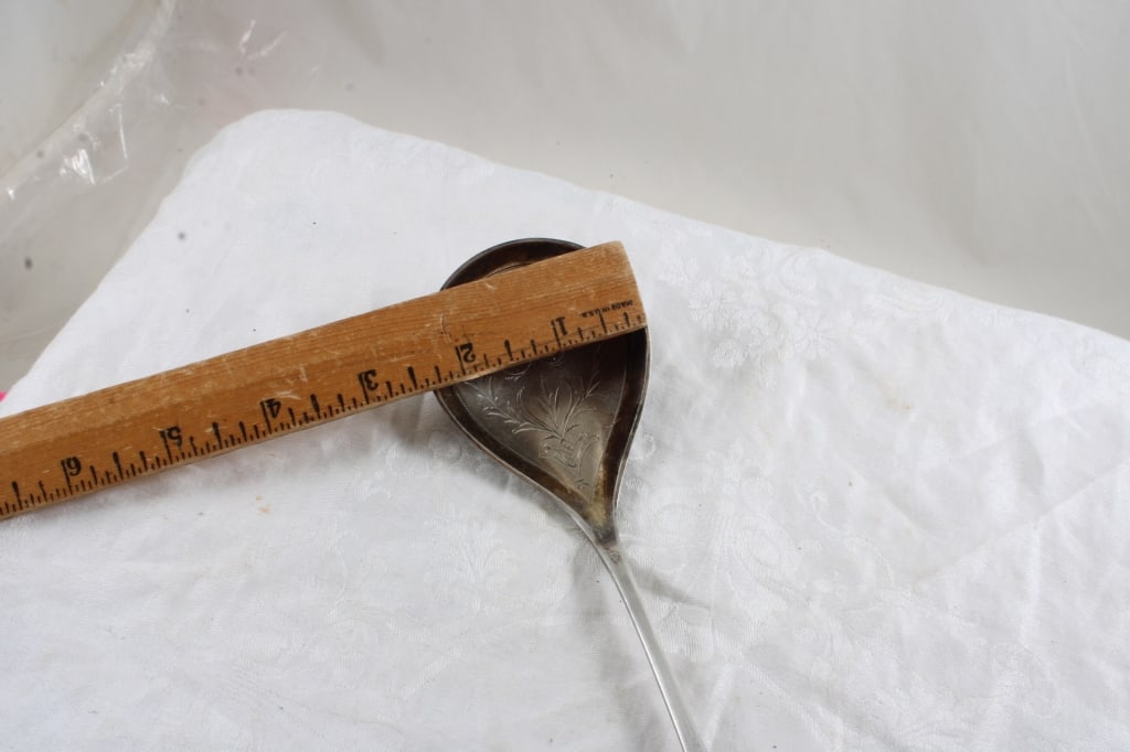 Antique Sterling Silver Serving Spoon 62 Grams - 7