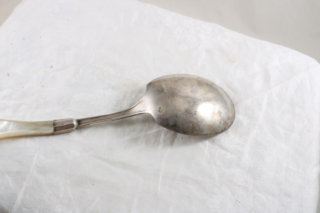 Sterling Ferrule Mother of Pearl Spoon 66 Grams - 5