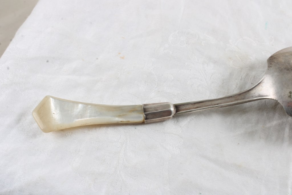 Sterling Ferrule Mother of Pearl Spoon 66 Grams - 6