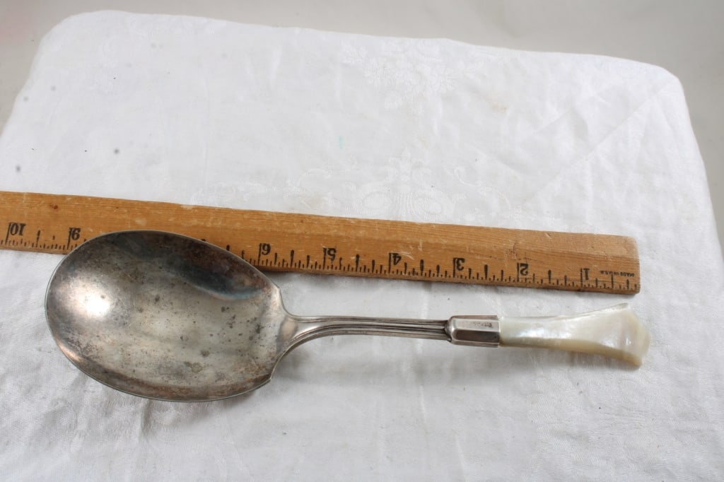 Sterling Ferrule Mother of Pearl Spoon 66 Grams - 7