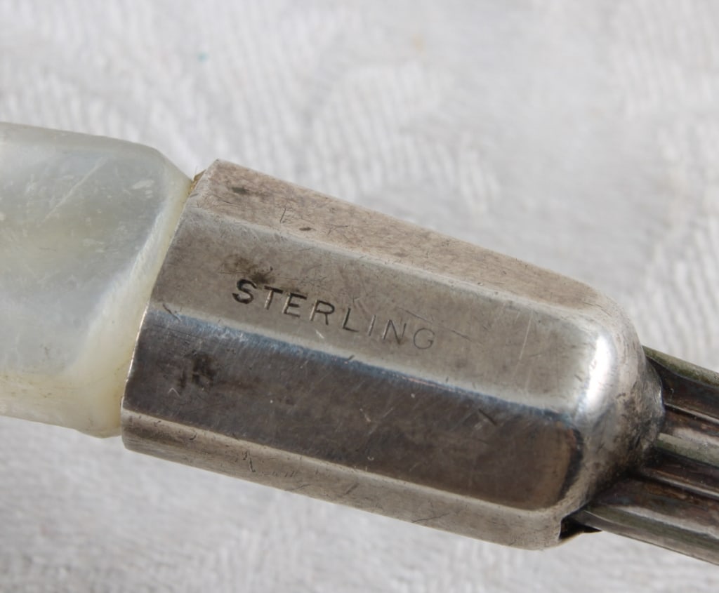 Sterling Ferrule Mother of Pearl Spoon 66 Grams - 9