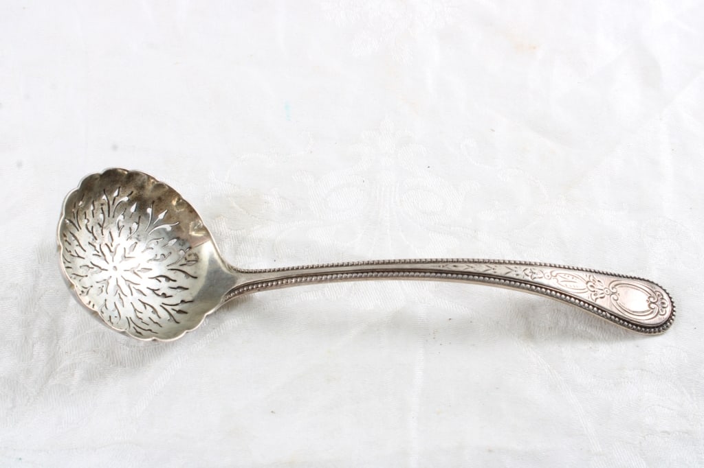 Antique Sterling Silver Sugar Spoon 54.4 Grams (1 of 7)