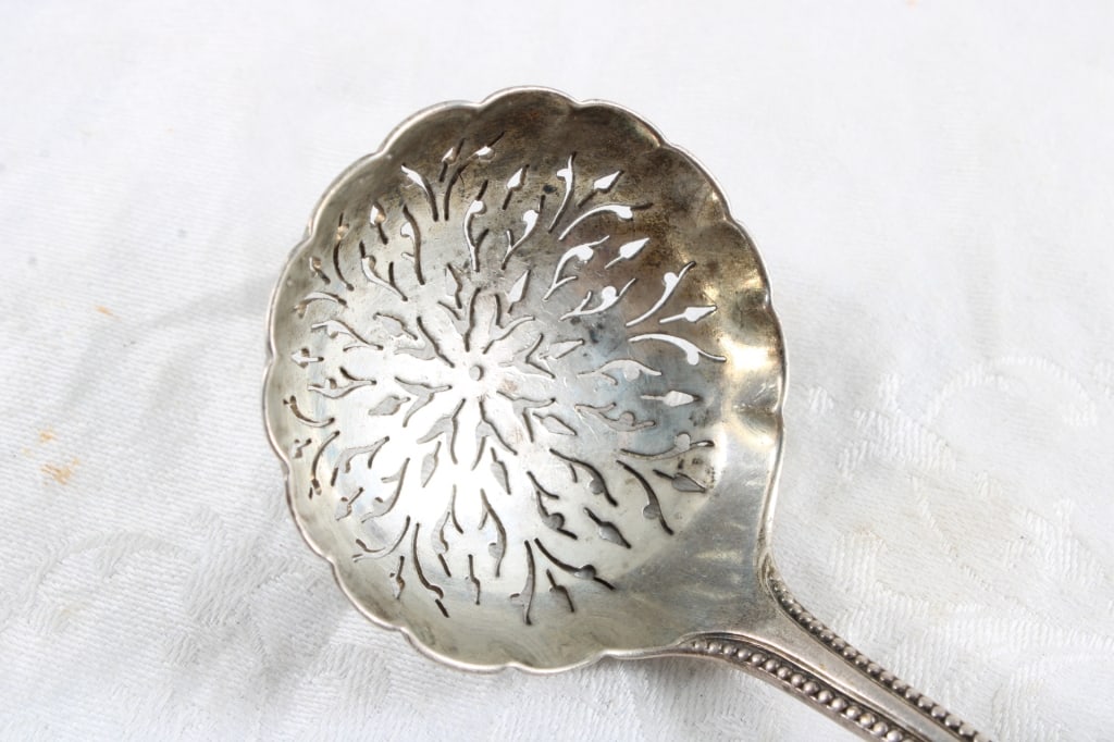 Antique Sterling Silver Sugar Spoon 54.4 Grams - 2