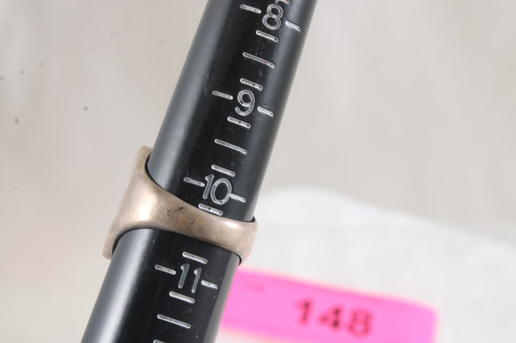 Sterling Silver Agate Dendritic Ring 14.3 Grams - 6