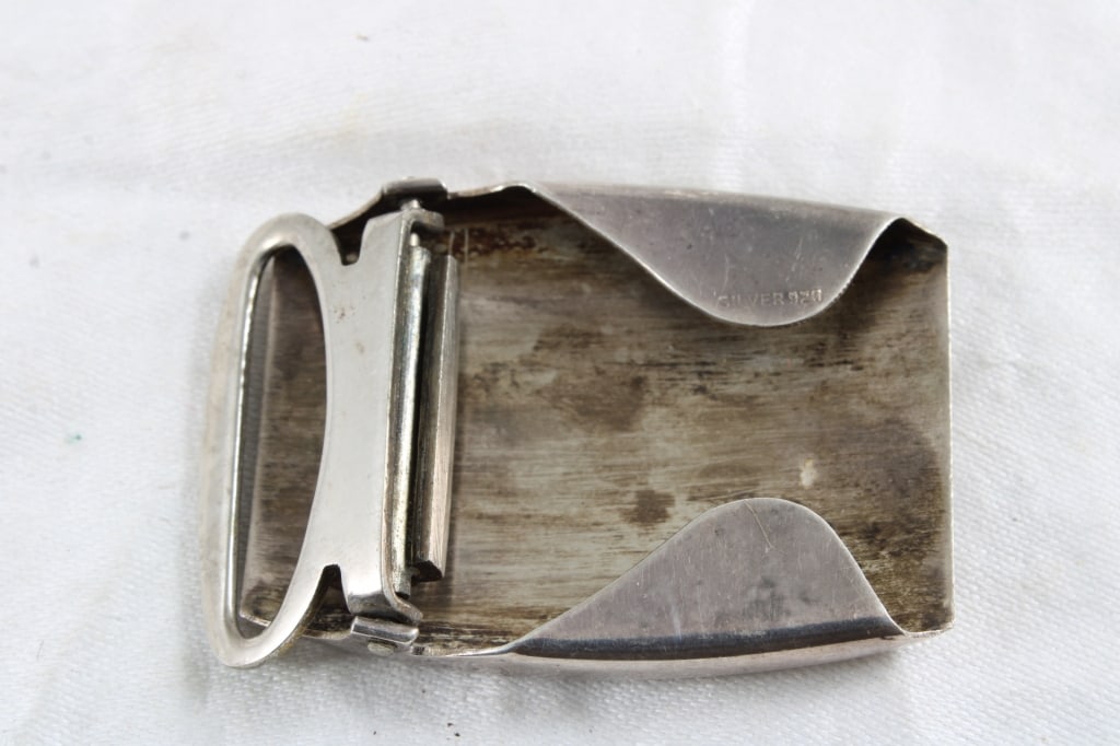 Sterling Silver and Gold Japanese Mt Fuji Buckle - 2