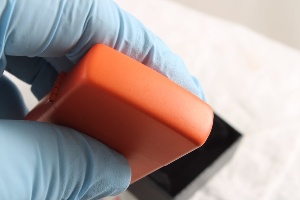 2000 Orange Matte Zippo Lighter Unfired in Box - 6