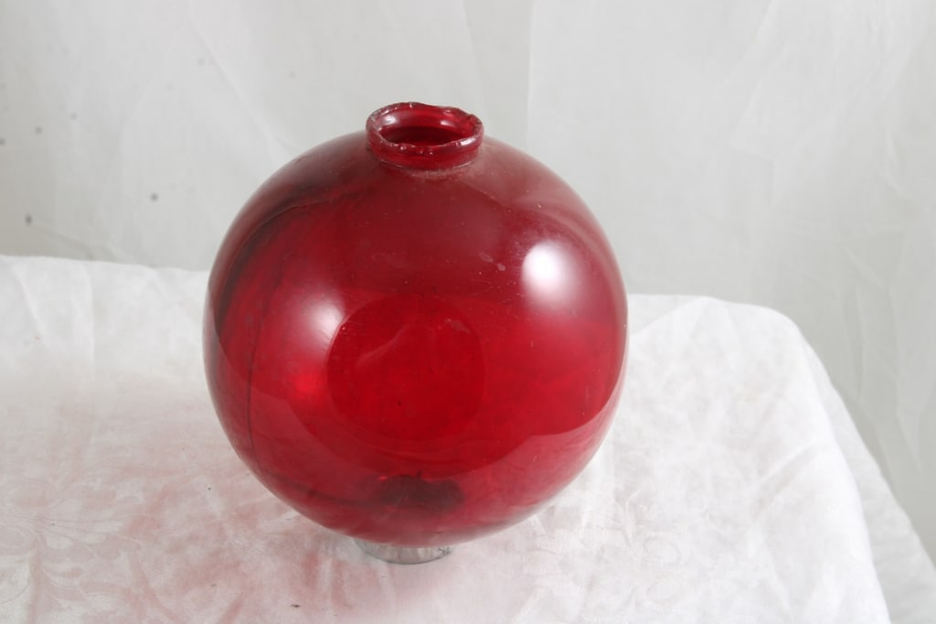 Red Glass Lightning Rod Ball (1 of 11)