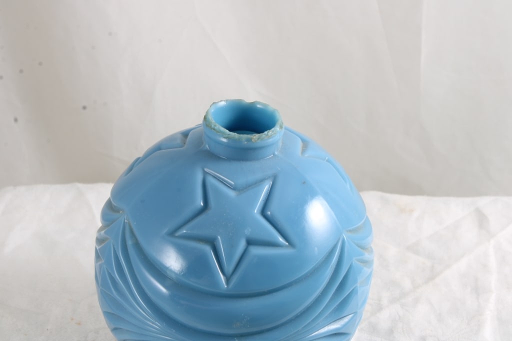 Blue Moon & Stars Glass Lightning Rod Ball - 2