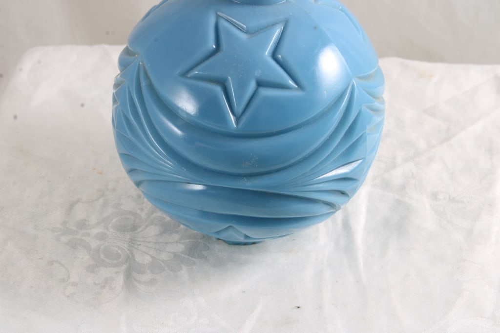 Blue Moon & Stars Glass Lightning Rod Ball - 3
