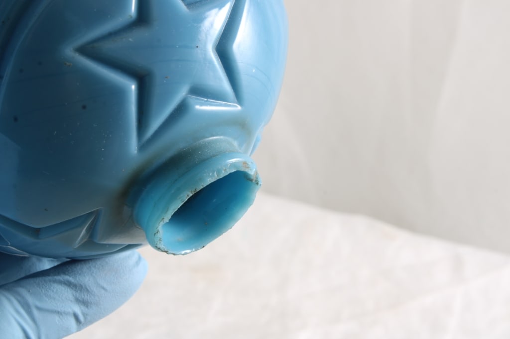 Blue Moon & Stars Glass Lightning Rod Ball - 9