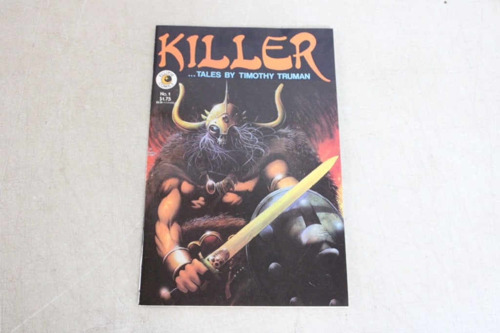 1985 Eclipse Comics Killer #1 ONLY ISSUE Signed: 1985 Eclipse Comics Killer #1 ONLY ISSUE Signed - by Timothy Truman. Lot Size 10" x 7" x 1". 1 Lb. Photos are part of description (Live Auctioneers on displays a max of 20 photos -check other
