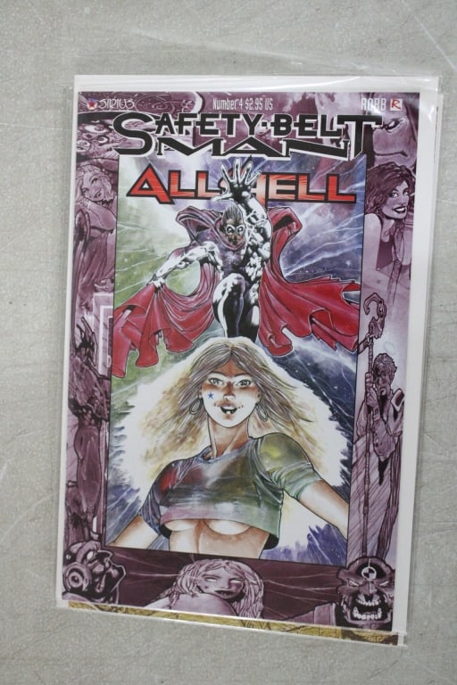 Serius Comics Safety Belt Man Issues # 1,2,3,4,6 - 3