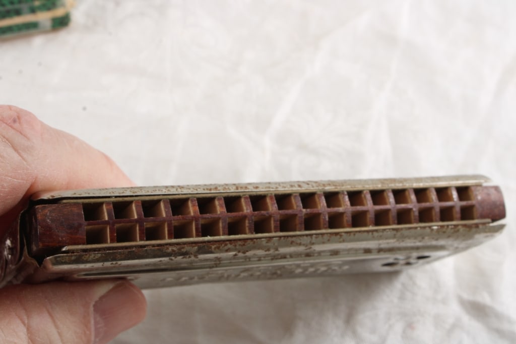 Vintage Echo Harp 2 Sided Harmonica Keys A & D - 7