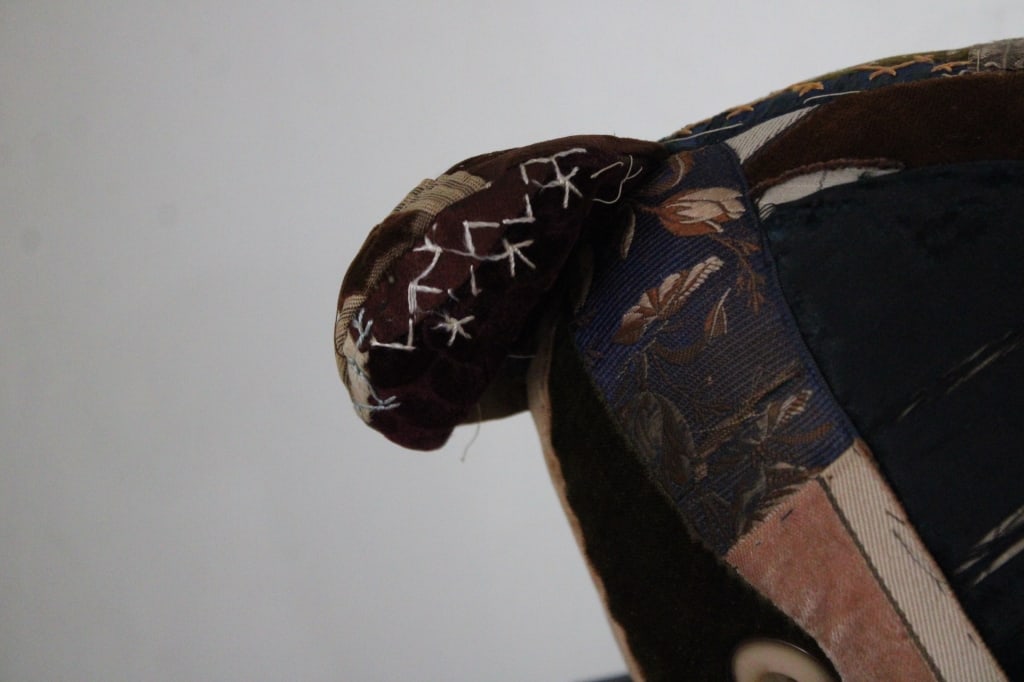 Primitive Crazy Quilt Patchwork Teddy Bear - 3