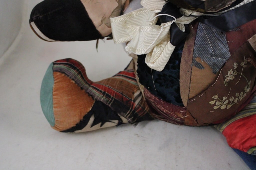 Primitive Crazy Quilt Patchwork Teddy Bear - 6