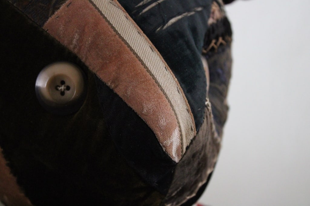 Primitive Crazy Quilt Patchwork Teddy Bear - 9