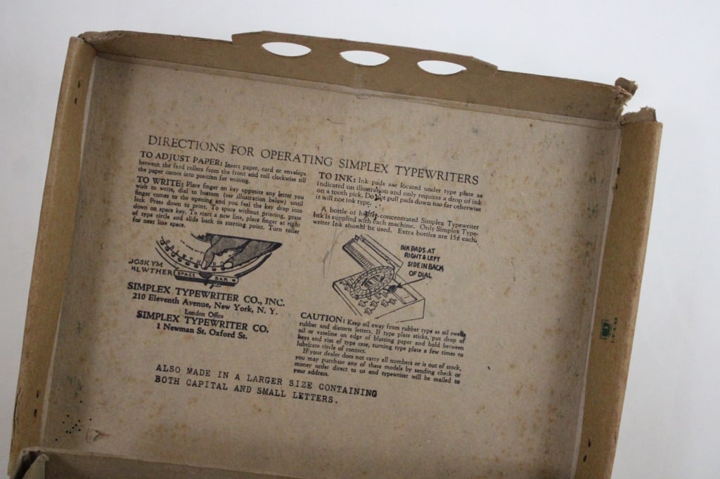 Vintage Simplex Typewriter in Original Box - 12
