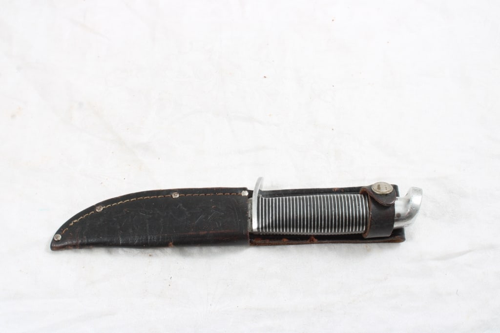 Western Fixed Blade Knife with Sheath - 9