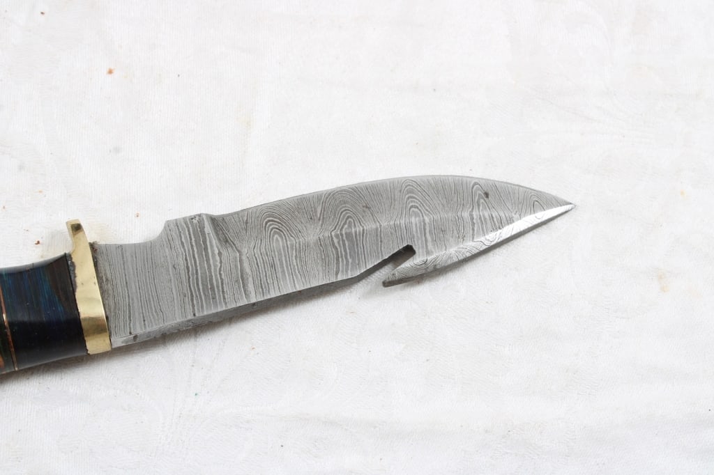 2 Fixed Blade Damascus Custom Made Knives - 14