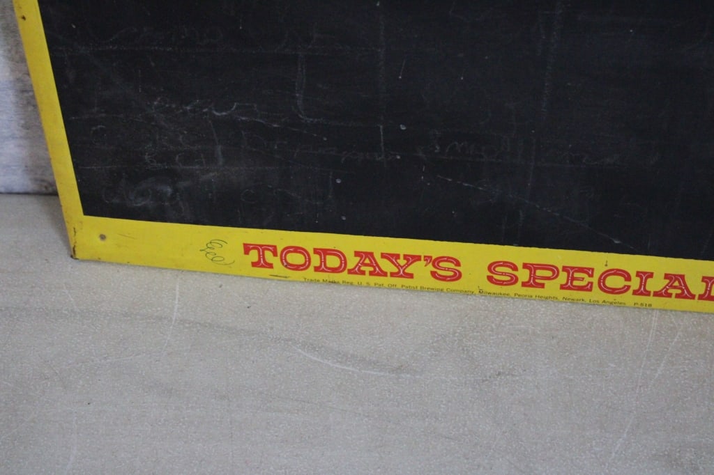 Pabst Blue Ribbon Beer Metal Chalkboard Sign - 9