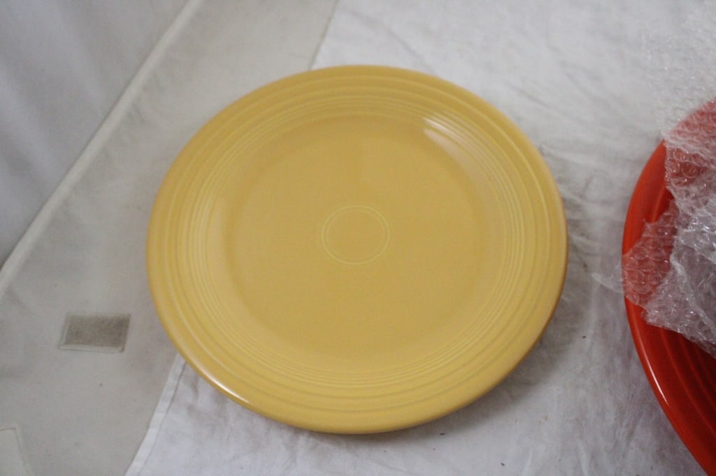 14" Fiesta HLC Chop Plate, 8 10" Dinner Plates - 11