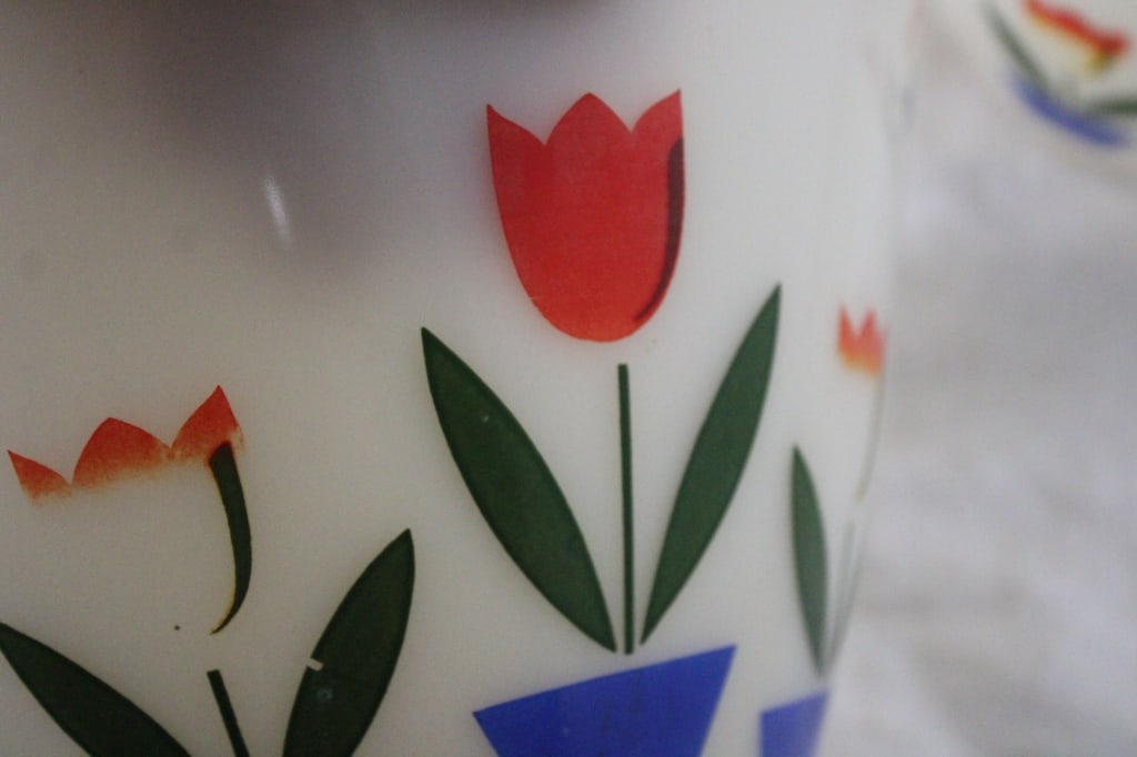 2 Fire King Tulip Nesting Mixing Bowls - 7