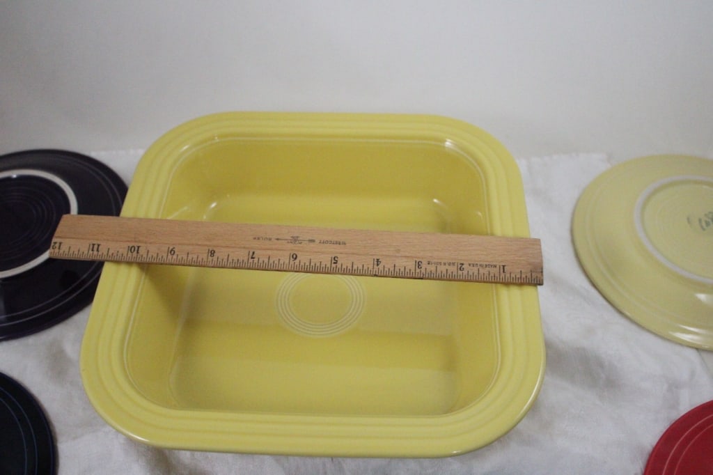 Fiesta HLC Square Casserole, 6 Dessert Plates - 17