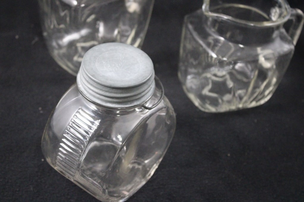 Depression Glass Pitchers, Canister, Hoosier Jar - 18