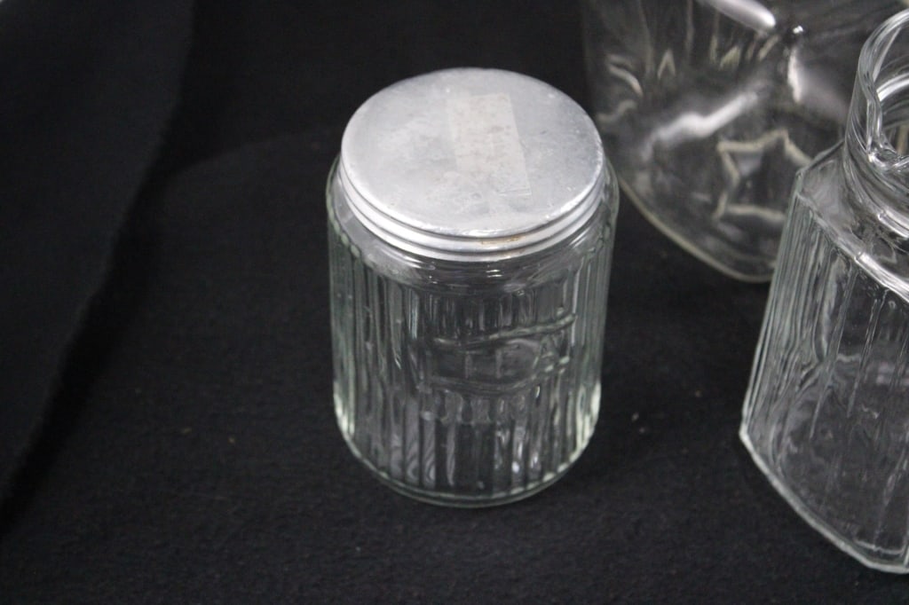 Depression Glass Pitchers, Canister, Hoosier Jar - 2