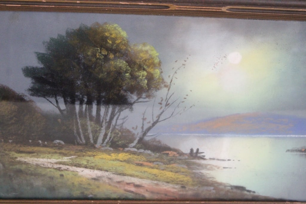 Antique Framed Pastel Painting Artist Signed - 4