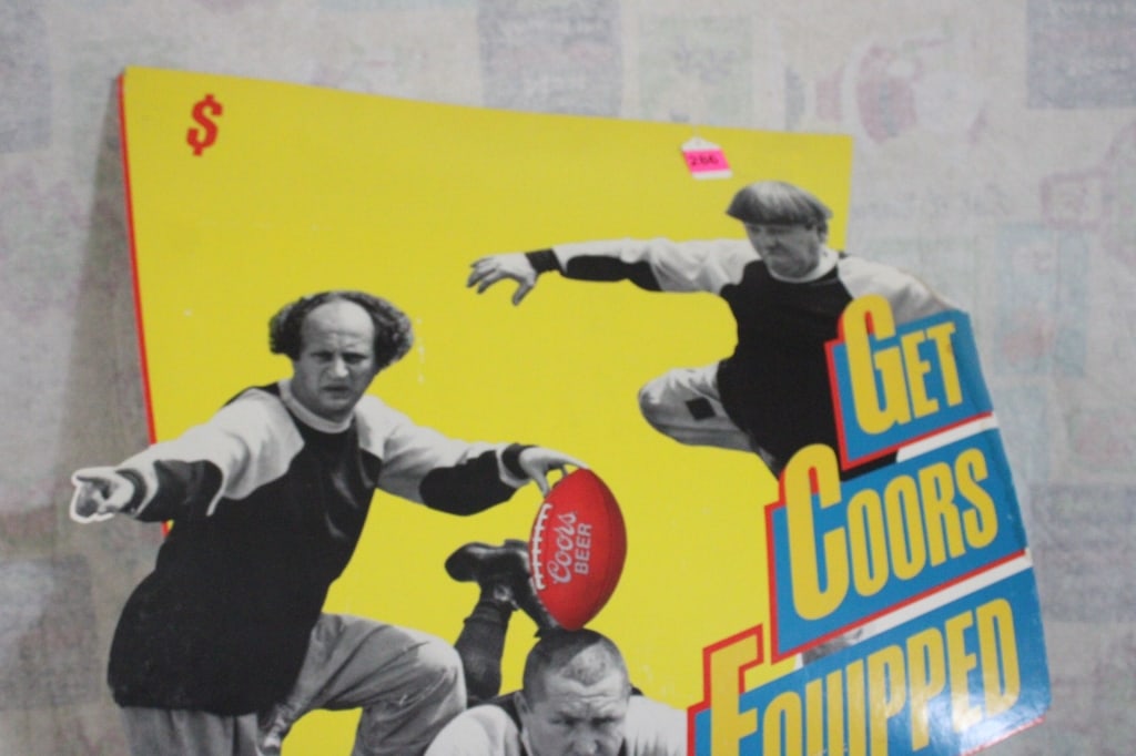 Coors Beer 3 Stooges Standup Ad Store Sign - 2